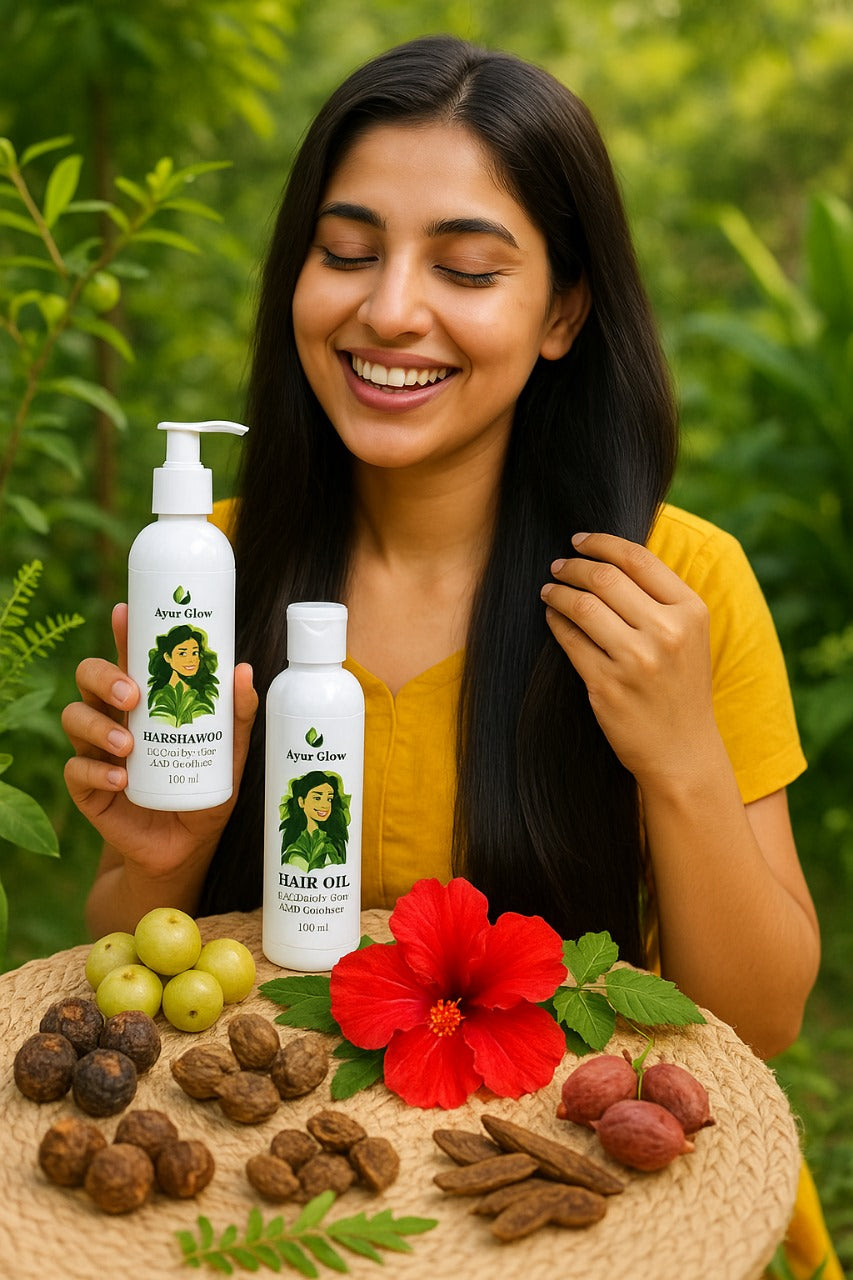 AYUR GLOW Anti Hair Fall OIL & SHAMPO