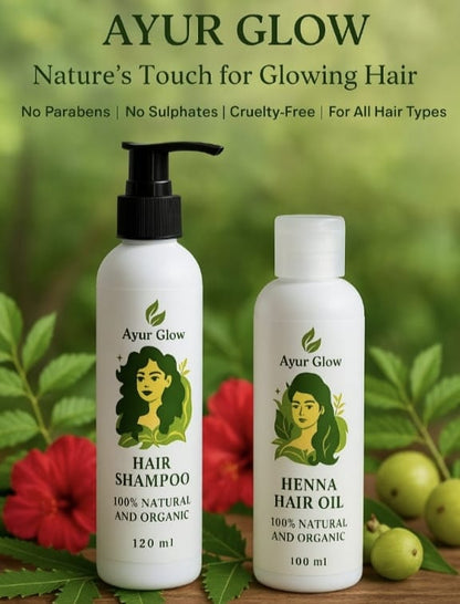 AYUR GLOW Anti Hair Fall OIL & SHAMPO